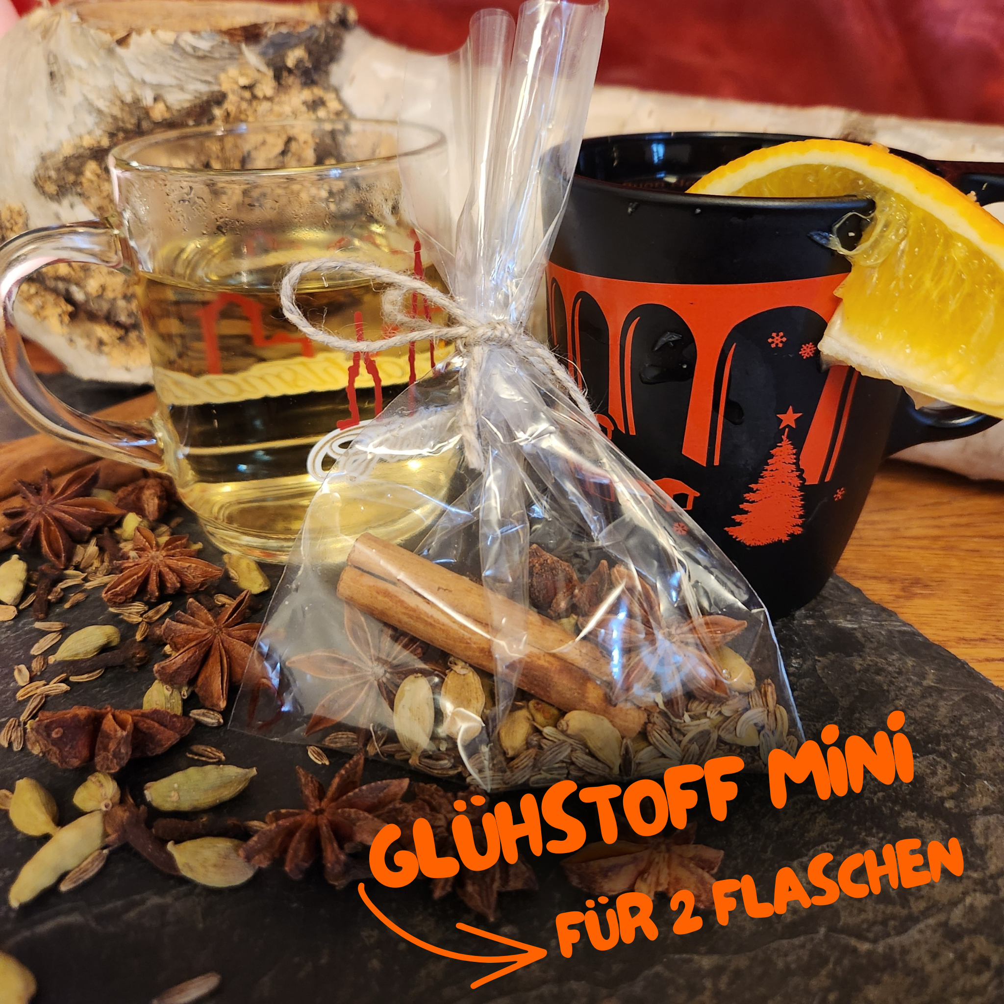 GLÜHSTOFF MINI – Glühweingewürz für 2 Flaschen Wein (10 g)