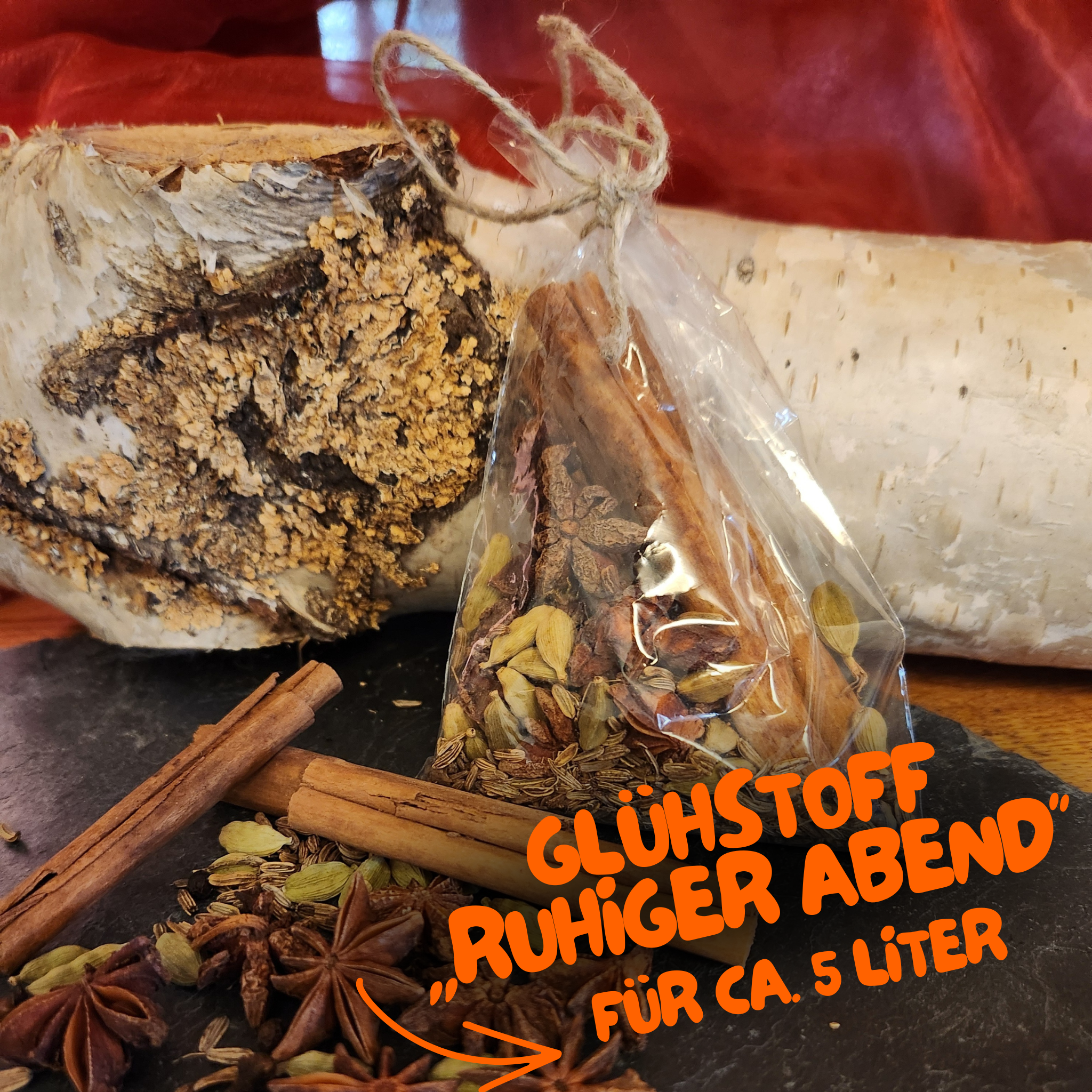 GLÜHSTOFF ,,Ruhiger Abend" – Glühweingewürz für 5 Liter Wein (35 g)